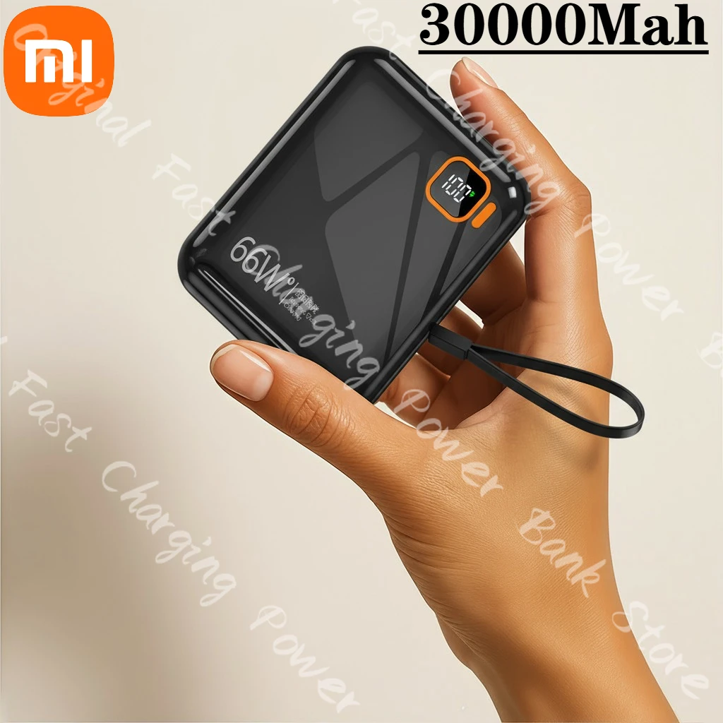 Xiaomi Brand 30000mAh 66W Portable Power Bank High Capacity Cable Two-way Fast Charging Mini Power Bank For IPhone 17 Samsung
Xiaomi Brand 30000mAh 66W Portable Power Bank High Capacity Cable Two-way Fast Charging Mini Power Bank For IPhone 17 Samsung