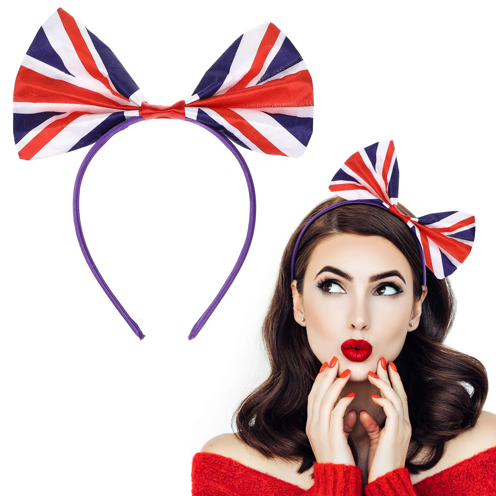 2 pcs Bowknot Hair Loop Headpiece Cute Hoop Sport Theme Hairpins Girl England Flag Hair Accessories Satin Wrapped Lightweight
2 pcs Bowknot Hair Loop Headpiece Cute Hoop Sport Theme Hairpins Girl England Flag Hair Accessories Satin Wrapped Lightweight