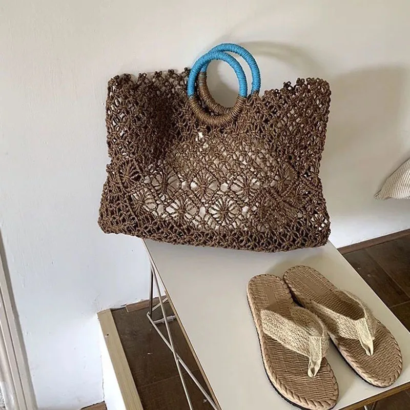 Summer Hollow Straw Beach Bag Handmade Woven Shoulder Bag Raffia Rattan Shopping Travel Bag Bohemian Braided Handbag Casual Tote
Summer Hollow Straw Beach Bag Handmade Woven Shoulder Bag Raffia Rattan Shopping Travel Bag Bohemian Braided Handbag Casual Tote