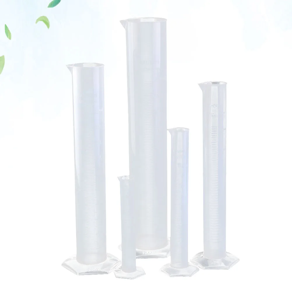 5Pcs Stable Plastic Graduated Measuring Cylinder With Base Easy Filling And Accurate Measurement For Testing
5Pcs Stable Plastic Graduated Measuring Cylinder With Base Easy Filling And Accurate Measurement For Testing
