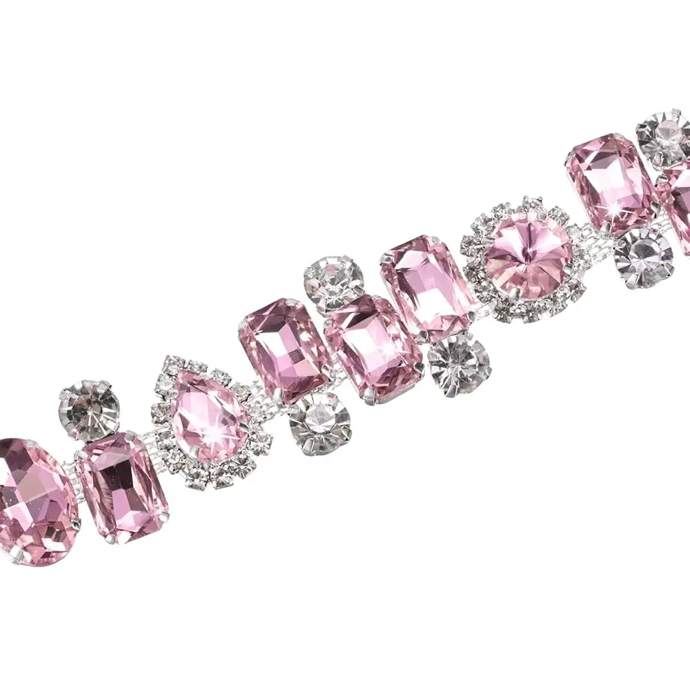 Crystal Rhinestone Chain Trim, 1 Yard Crystal Applique Strips String, Bling Shiny Crystal Chain Applique for Crafts/Clothes
Crystal Rhinestone Chain Trim, 1 Yard Crystal Applique Strips String, Bling Shiny Crystal Chain Applique for Crafts/Clothes
