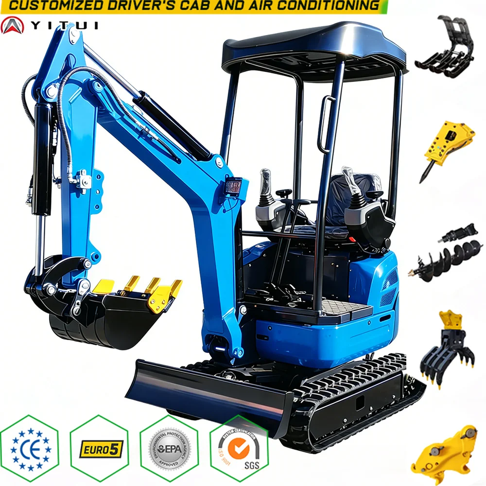 Factory Direct 2 Tons Crawler Excavator Euro 5 Standard Mini Excavator Personalized Customized High Quality
Factory Direct 2 Tons Crawler Excavator Euro 5 Standard Mini Excavator Personalized Customized High Quality