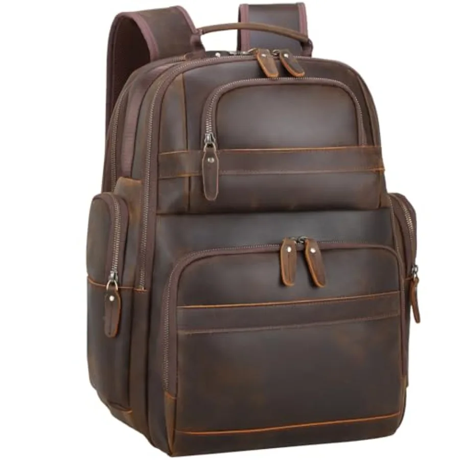 Men's Vintage Leather Backpack 15.6 Laptop Bag Large Ccity Business Travel Hiking Shoulder Daypacks Brown Premium Quality Durab
Men's Vintage Leather Backpack 15.6 Laptop Bag Large Ccity Business Travel Hiking Shoulder Daypacks Brown Premium Quality Durab