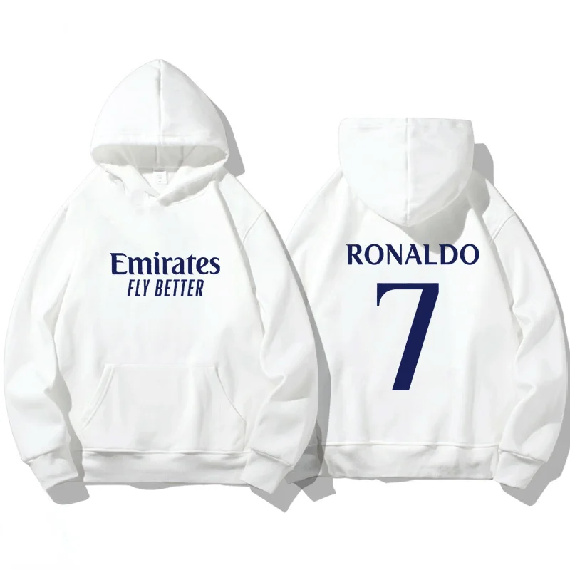 Barcelona Real Madrid C Luo7 Hooded Loose Casual Pullover Long Sleeved Hooded Sports Shirt Men's Youth Football Training Uniform
Barcelona Real Madrid C Luo7 Hooded Loose Casual Pullover Long Sleeved Hooded Sports Shirt Men's Youth Football Training Uniform