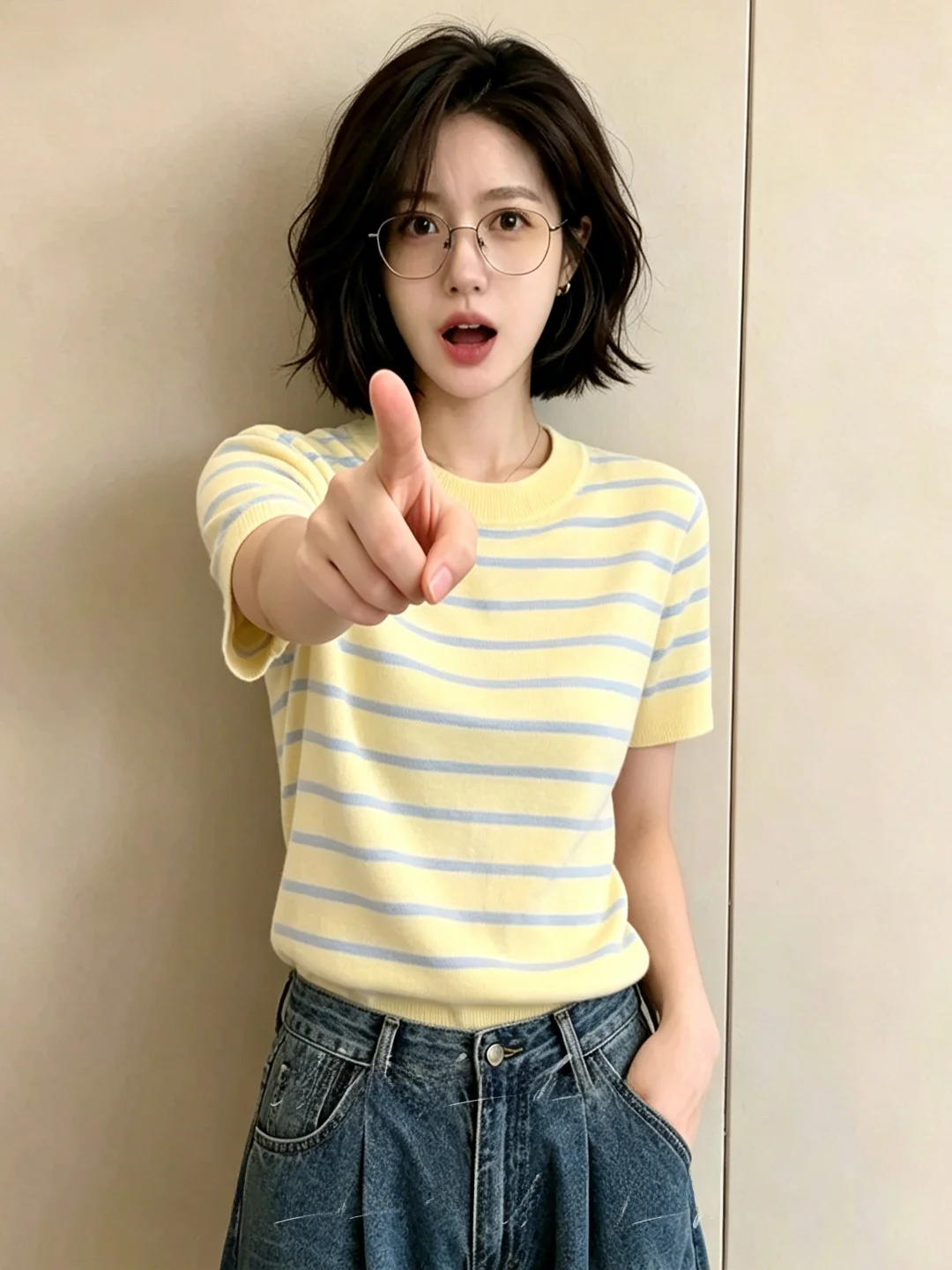 Casual Style Yellow And Blue Striped round Neck Knitted Shirt Short Sleeve Sweet Girl Versatile Summer New Arrival Korean Fas...
Casual Style Yellow And Blue Striped round Neck Knitted Shirt Short Sleeve Sweet Girl Versatile Summer New Arrival Korean Fas...