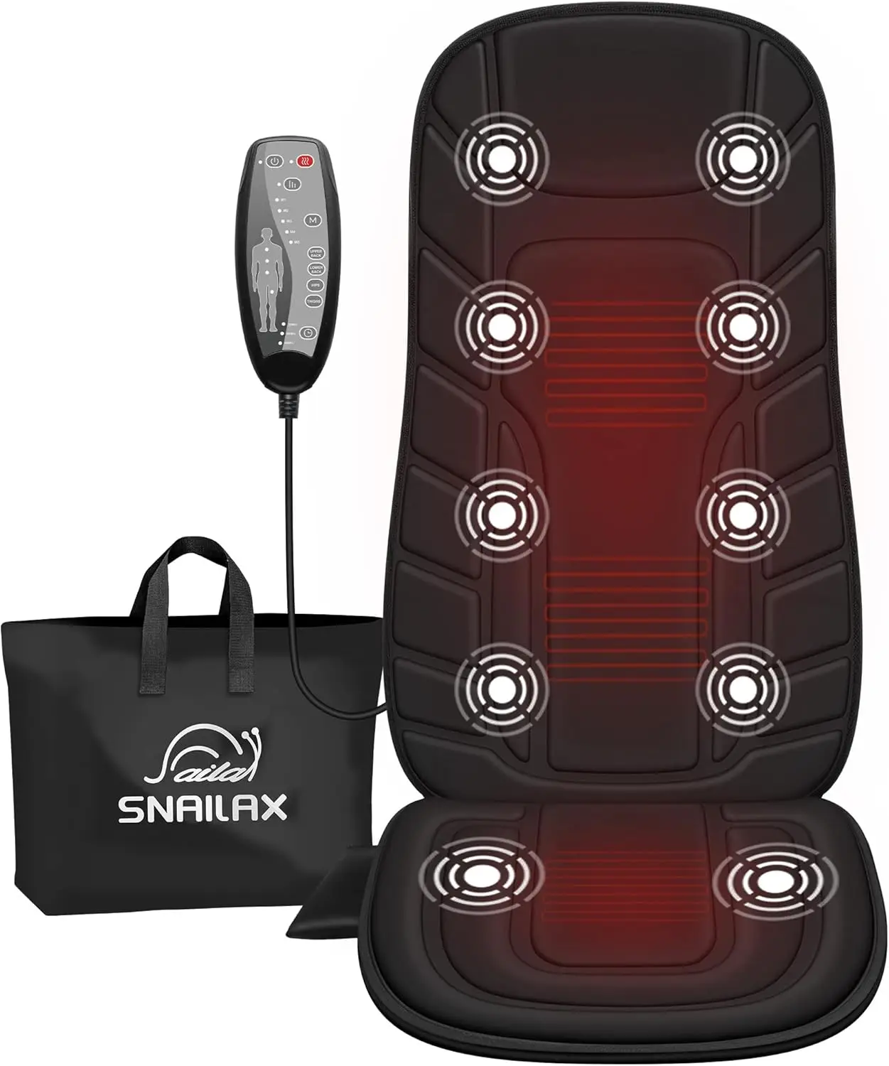 Back Massager with Heat, 10 Motors Seat Cushion, 5 Modes 3 Levels, Timer for Home Office, Gift
Back Massager with Heat, 10 Motors Seat Cushion, 5 Modes 3 Levels, Timer for Home Office, Gift