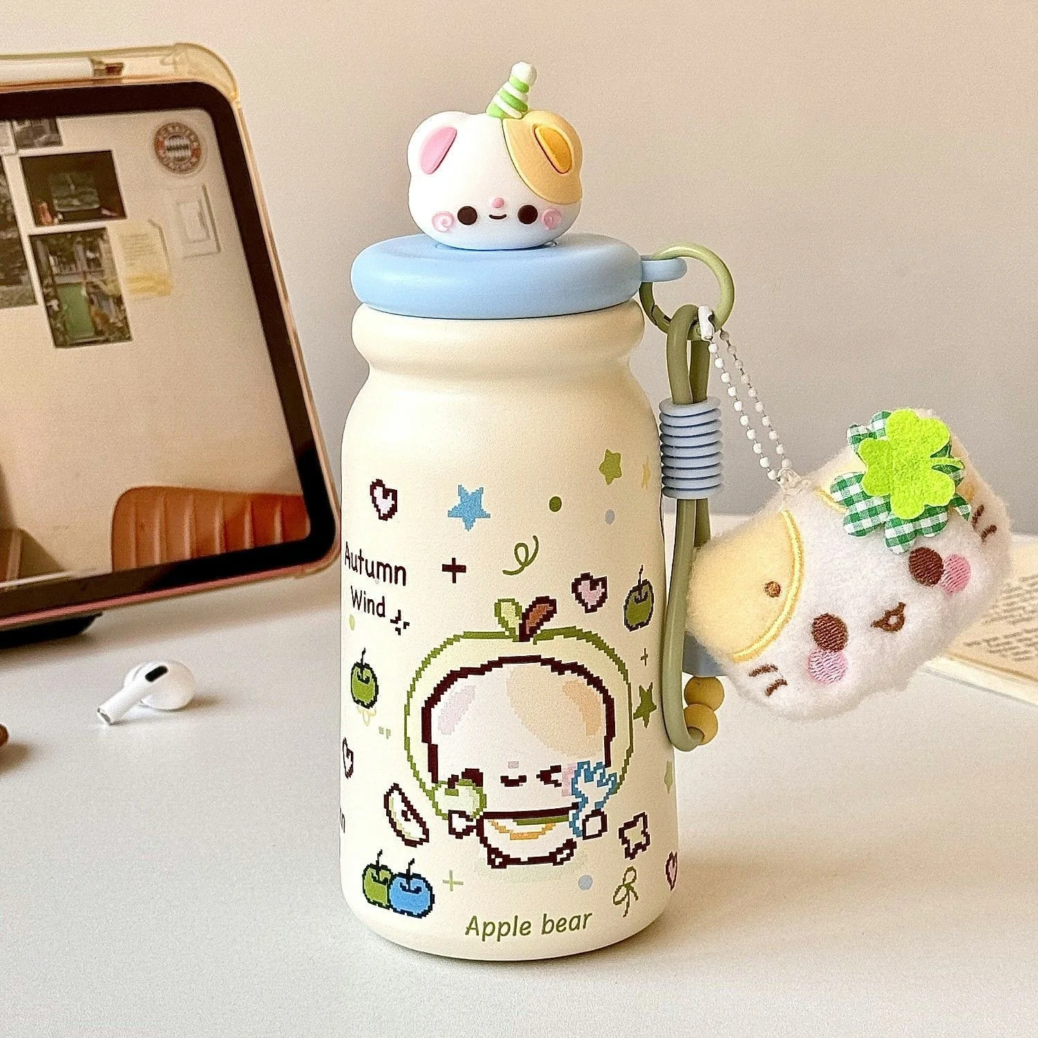 Portable Insulated Stainless Steel Cup for Women Cute Bear Straw Cup Student Water Bottle High Aesthetic Value New 2025 Model
Portable Insulated Stainless Steel Cup for Women Cute Bear Straw Cup Student Water Bottle High Aesthetic Value New 2025 Model