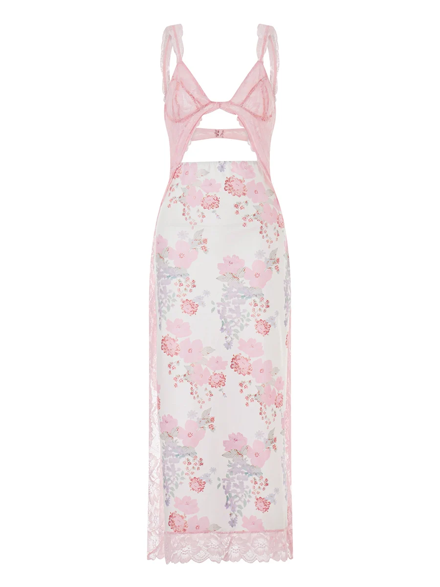 Shunvnny Women s Floral Print Lace Cutout Patchwork Long Dress Y2K V-Neck Sleeveless Bodycon Maxi Dress
Shunvnny Women s Floral Print Lace Cutout Patchwork Long Dress Y2K V-Neck Sleeveless Bodycon Maxi Dress