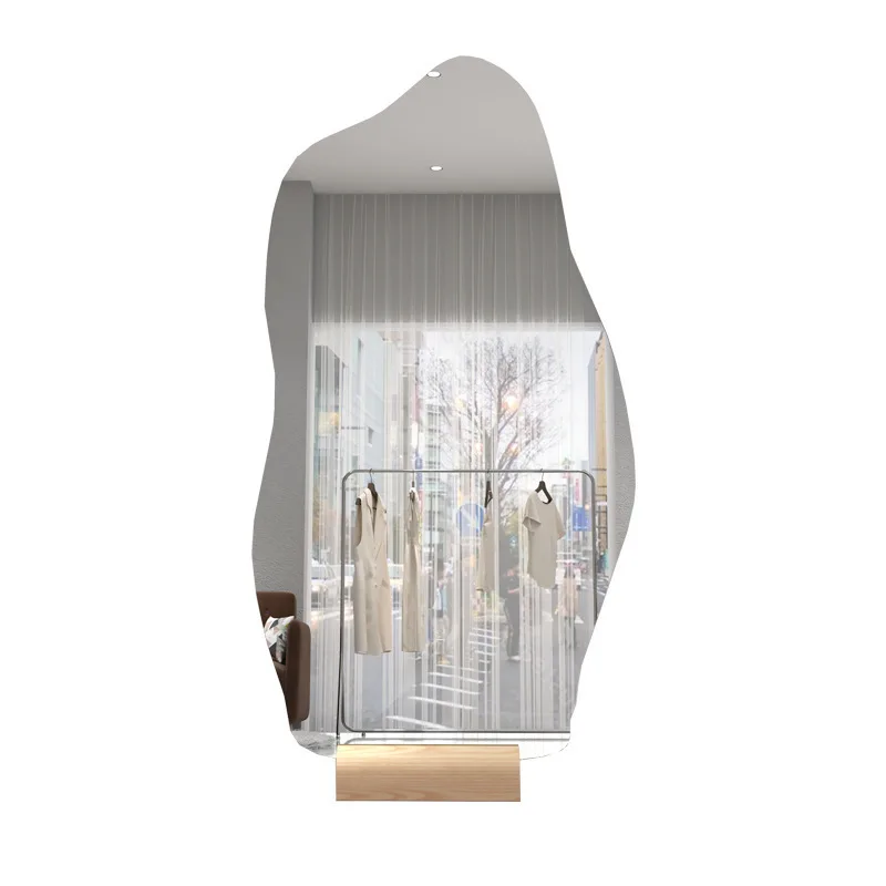 Nordic full-length mirror ins style clothing store fitting mirror wall hanging thin
Nordic full-length mirror ins style clothing store fitting mirror wall hanging thin