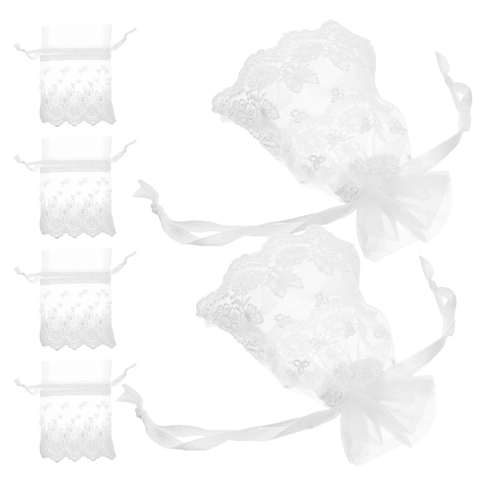 6Pcs Sheer Drawstring Pouches Butterfly Embroidery Mesh Jewelry Bag White Organza Pouch for Ring Earring Storage Gift Wedding
6Pcs Sheer Drawstring Pouches Butterfly Embroidery Mesh Jewelry Bag White Organza Pouch for Ring Earring Storage Gift Wedding