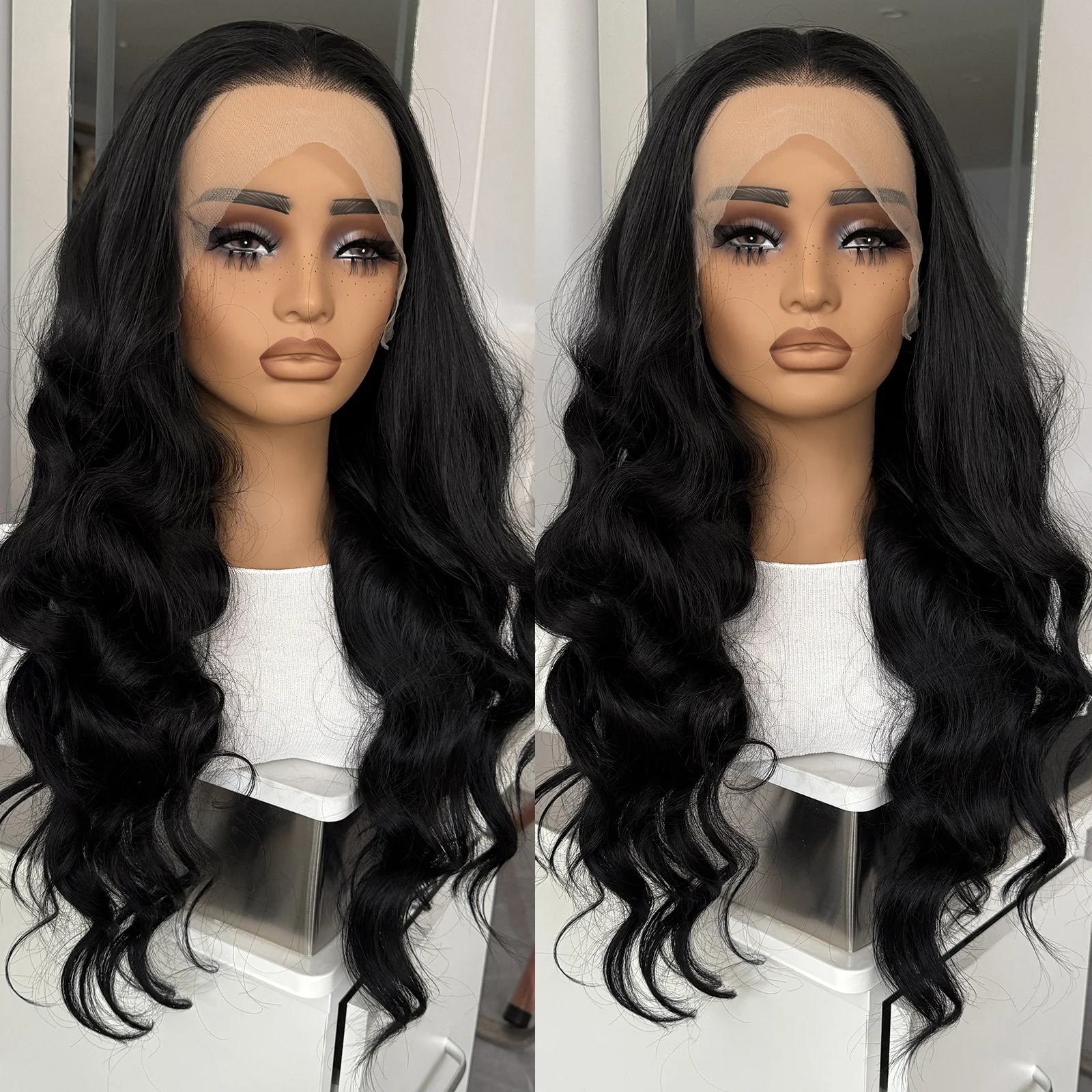 UStyleHair Jet Black Lace Wig 13x4 Long Deep Body Wave Lace Front Wigs for Women Natural Hairline Heat Resistant Synthetic Hair
UStyleHair Jet Black Lace Wig 13x4 Long Deep Body Wave Lace Front Wigs for Women Natural Hairline Heat Resistant Synthetic Hair