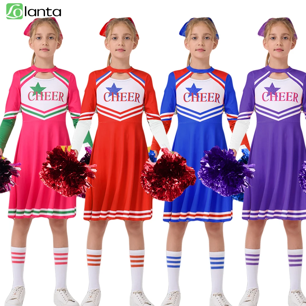LOlanta униформа болельщика для девочек, платье черлидинга с длинными рукавами, детские костюмы на Хэллоуин, праздничный наряд, рождественские подарки, От 5 до 13 лет
LOlanta униформа болельщика для девочек, платье черлидинга с длинными рукавами, детские костюмы на Хэллоуин, праздничный наряд, рождественские подарки, От 5 до 13 лет