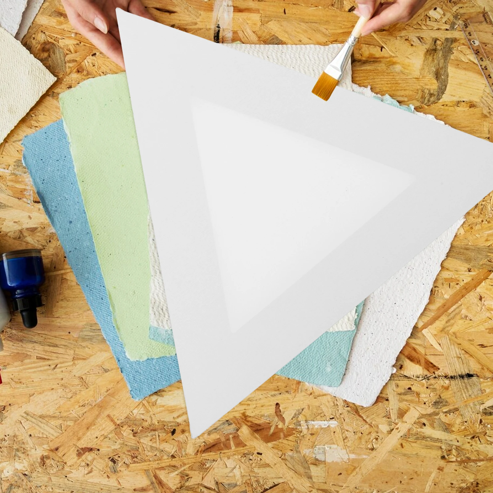 40cm Triangle Canvas Painting Artist Board Equilateral Stretched Blank Oil Boards for Art Wear Resistant Advanced
40cm Triangle Canvas Painting Artist Board Equilateral Stretched Blank Oil Boards for Art Wear Resistant Advanced