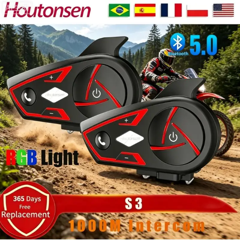 Houtonsen S3 Motorcycle BT Communication Headset Waterproof 1000M Intercom RGB Ambient Light
Houtonsen S3 Motorcycle BT Communication Headset Waterproof 1000M Intercom RGB Ambient Light