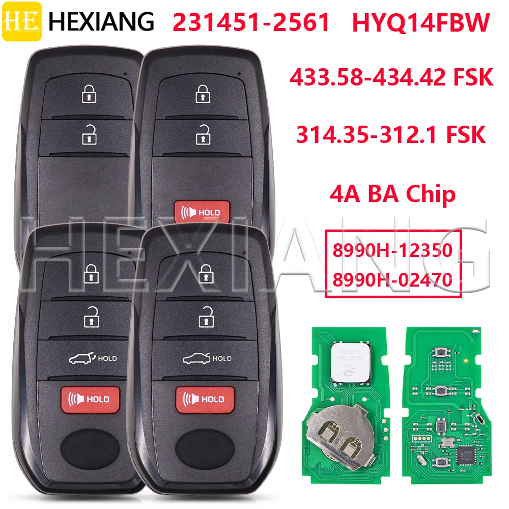 HE 4A BA Chip HYQ14FBW Board:231451-2561 Car Remote Key For Toyota Corolla Cross Sienna Cmary Granvia Levin Frontlaner 2022-2025
HE 4A BA Chip HYQ14FBW Board:231451-2561 Car Remote Key For Toyota Corolla Cross Sienna Cmary Granvia Levin Frontlaner 2022-2025
