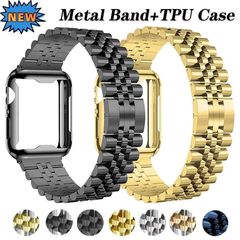 Металлический ремешок + мягкий чехол из ТПУ для Apple Watch 10 46 мм 42 мм 9 8 7 45 мм 41 мм Ultra 2 49 мм Браслет для iWatch 6 5 4 SE 44 мм 40 мм Ремешок
Металлический ремешок + мягкий чехол из ТПУ для Apple Watch 10 46 мм 42 мм 9 8 7 45 мм 41 мм Ultra 2 49 мм Браслет для iWatch 6 5 4 SE 44 мм 40 мм Ремешок