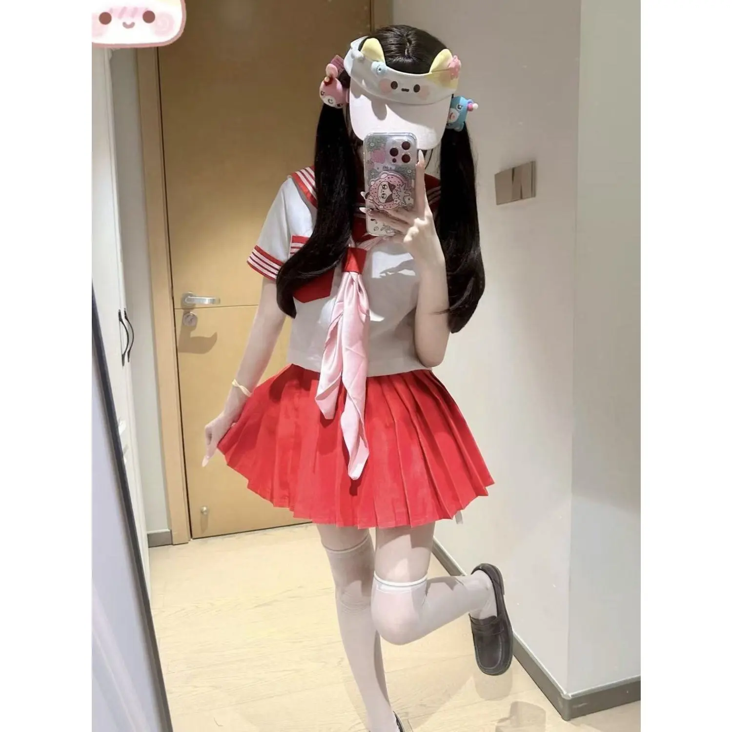Complete Set Women's School Uniform Three Pieces Short Sleeve Red JK Outfit with Short Skirt V-Neck Casual Style Four Seasons
Complete Set Women's School Uniform Three Pieces Short Sleeve Red JK Outfit with Short Skirt V-Neck Casual Style Four Seasons