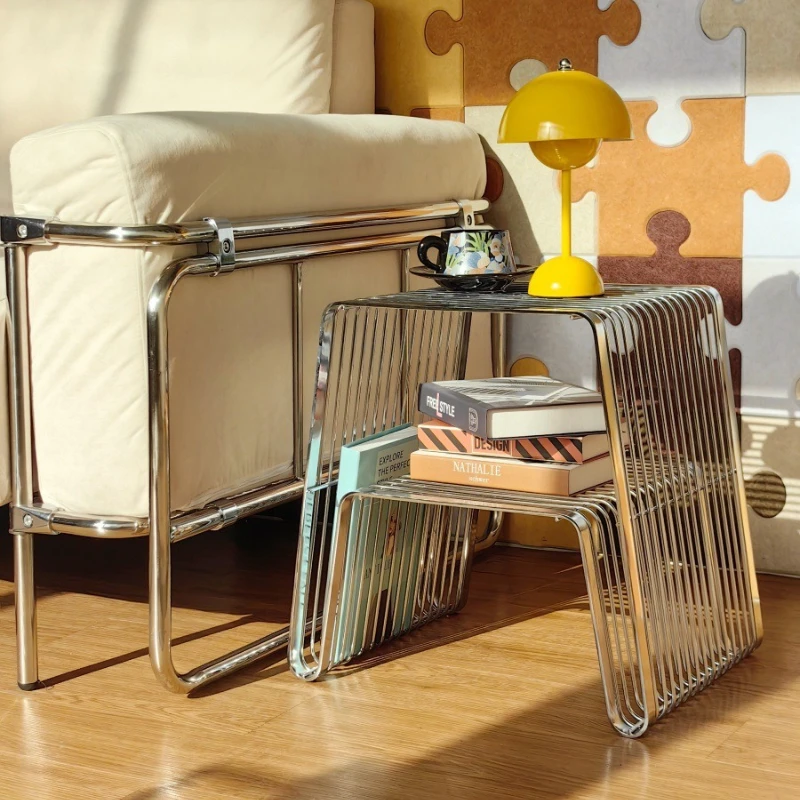 Stainless Steel Side Table Nordic Minimalist Storage Shelf for Living Room Multifunctional Nightstand Sofa Storage End Tables
Stainless Steel Side Table Nordic Minimalist Storage Shelf for Living Room Multifunctional Nightstand Sofa Storage End Tables