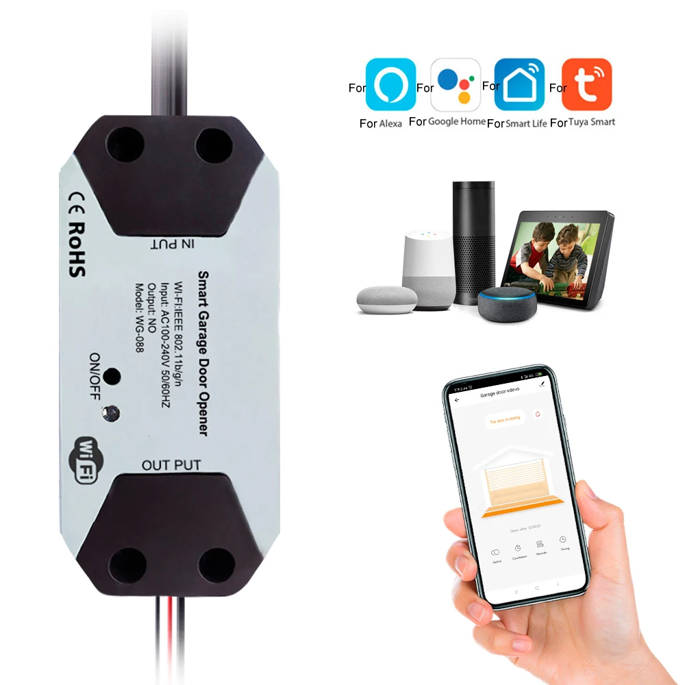For Tuya Garage Door Controller Smart WiFi Opener for Alexa and Google Assistant Remote Access and Voice Control
For Tuya Garage Door Controller Smart WiFi Opener for Alexa and Google Assistant Remote Access and Voice Control