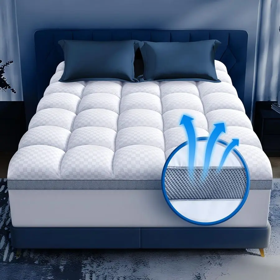 Memory Foam Mattress Topper Queen for Ultra Comfort, 2 Inch Plush Pillow Top Queen Mattress Topper with Breathable Air Mesh Side
Memory Foam Mattress Topper Queen for Ultra Comfort, 2 Inch Plush Pillow Top Queen Mattress Topper with Breathable Air Mesh Side