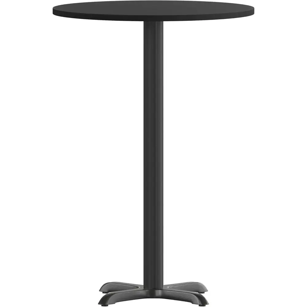Round Black Laminate Table Top with Bar Height Table Base
Round Black Laminate Table Top with Bar Height Table Base