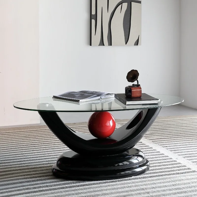 Designer coffee table tempered glass living room oval coffee table simple modern small apartment coffee
Designer coffee table tempered glass living room oval coffee table simple modern small apartment coffee