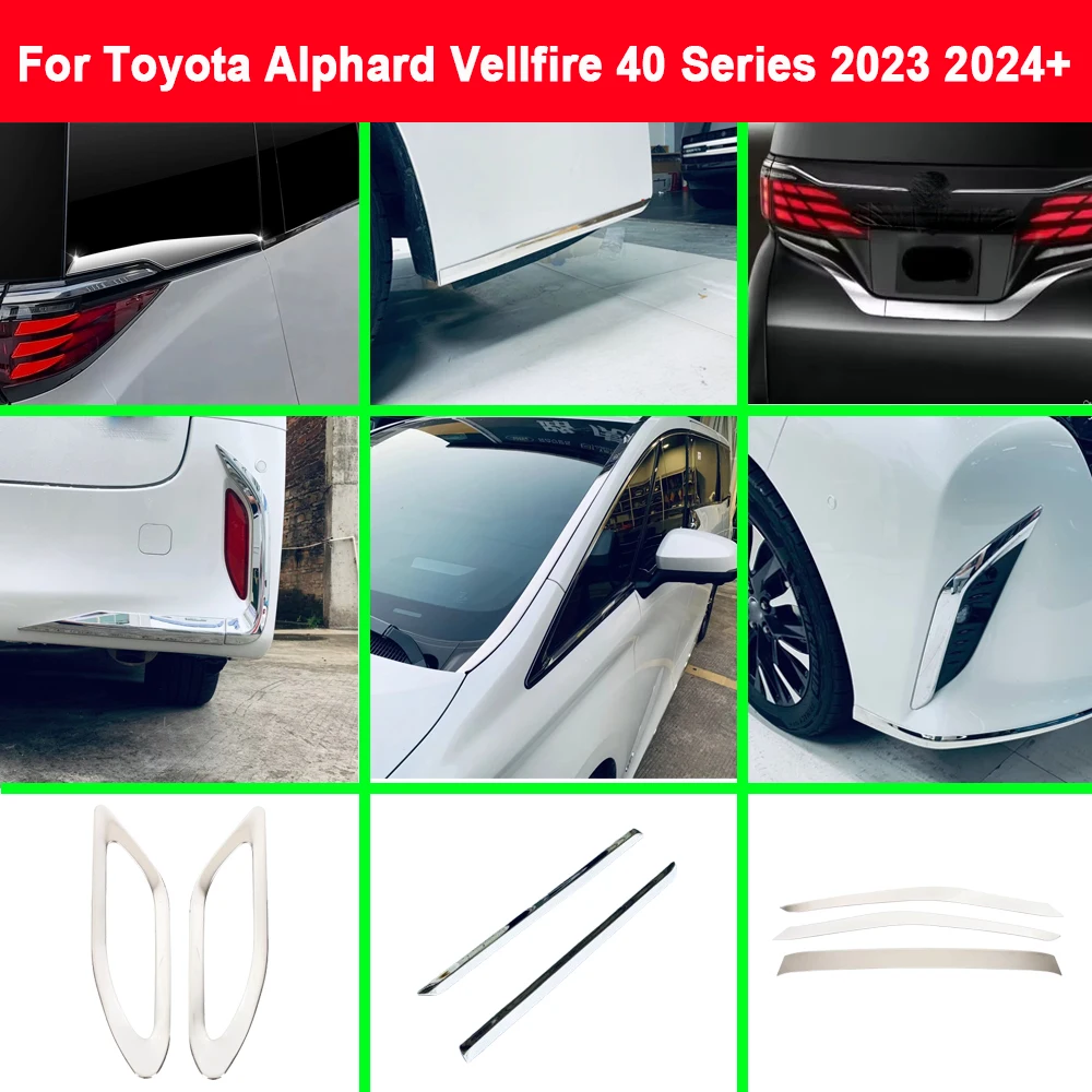 For Toyota Alphard Vellfire 40 Series 2023 2024+ Car Steel Front Rear Bumper Corner Trim Tail Fog Lights Lamp Frame Cover Glass
For Toyota Alphard Vellfire 40 Series 2023 2024+ Car Steel Front Rear Bumper Corner Trim Tail Fog Lights Lamp Frame Cover Glass