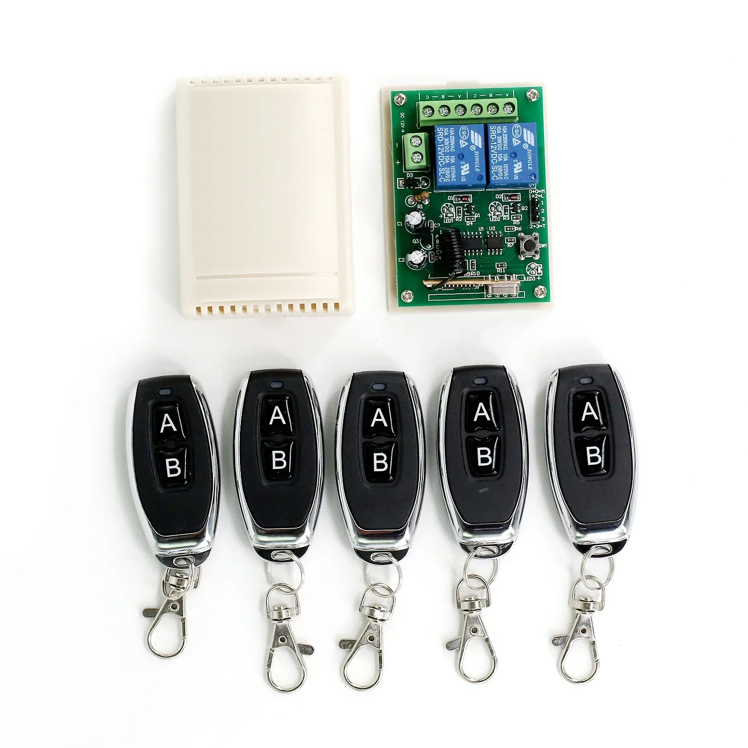 Enhance Your Security with Gate Garage Opener Remote Control Switch, 5pcs Transmitter+Receiver Set, Reliable and User Friendly
Enhance Your Security with Gate Garage Opener Remote Control Switch, 5pcs Transmitter+Receiver Set, Reliable and User Friendly