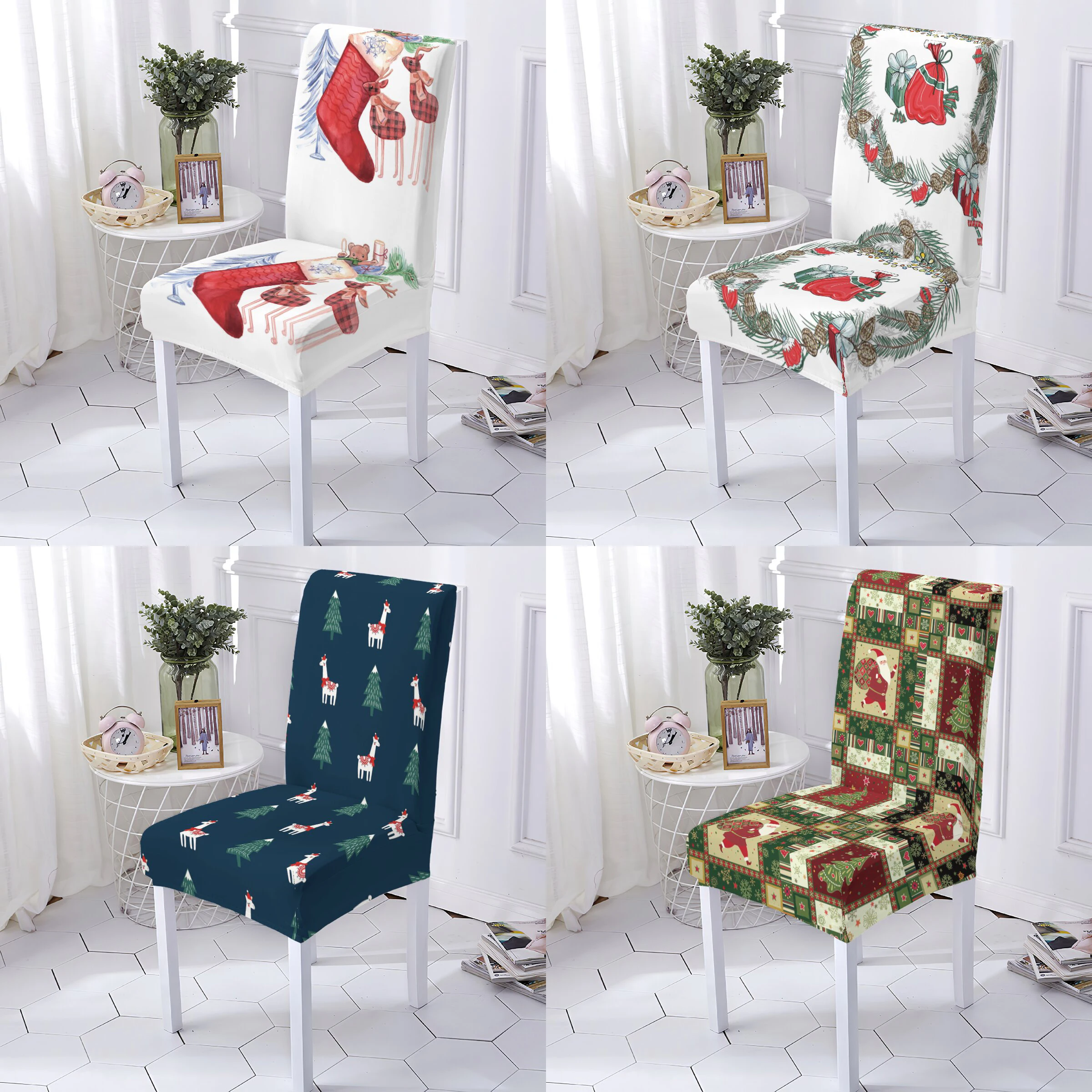 Christmas Style Chair Cover Anti-Dirty Seat Chair Cover Elastic Chairs Covers Sock Pattern Case Stretch Chairs Home Stuhlbezug
Christmas Style Chair Cover Anti-Dirty Seat Chair Cover Elastic Chairs Covers Sock Pattern Case Stretch Chairs Home Stuhlbezug