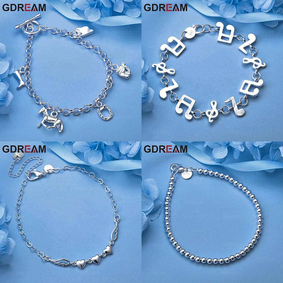 GDREAM 925 Sterling Silver Ten-Note Bracelet European And American Personality Women'S Holiday Gift Jewelry
GDREAM 925 Sterling Silver Ten-Note Bracelet European And American Personality Women'S Holiday Gift Jewelry