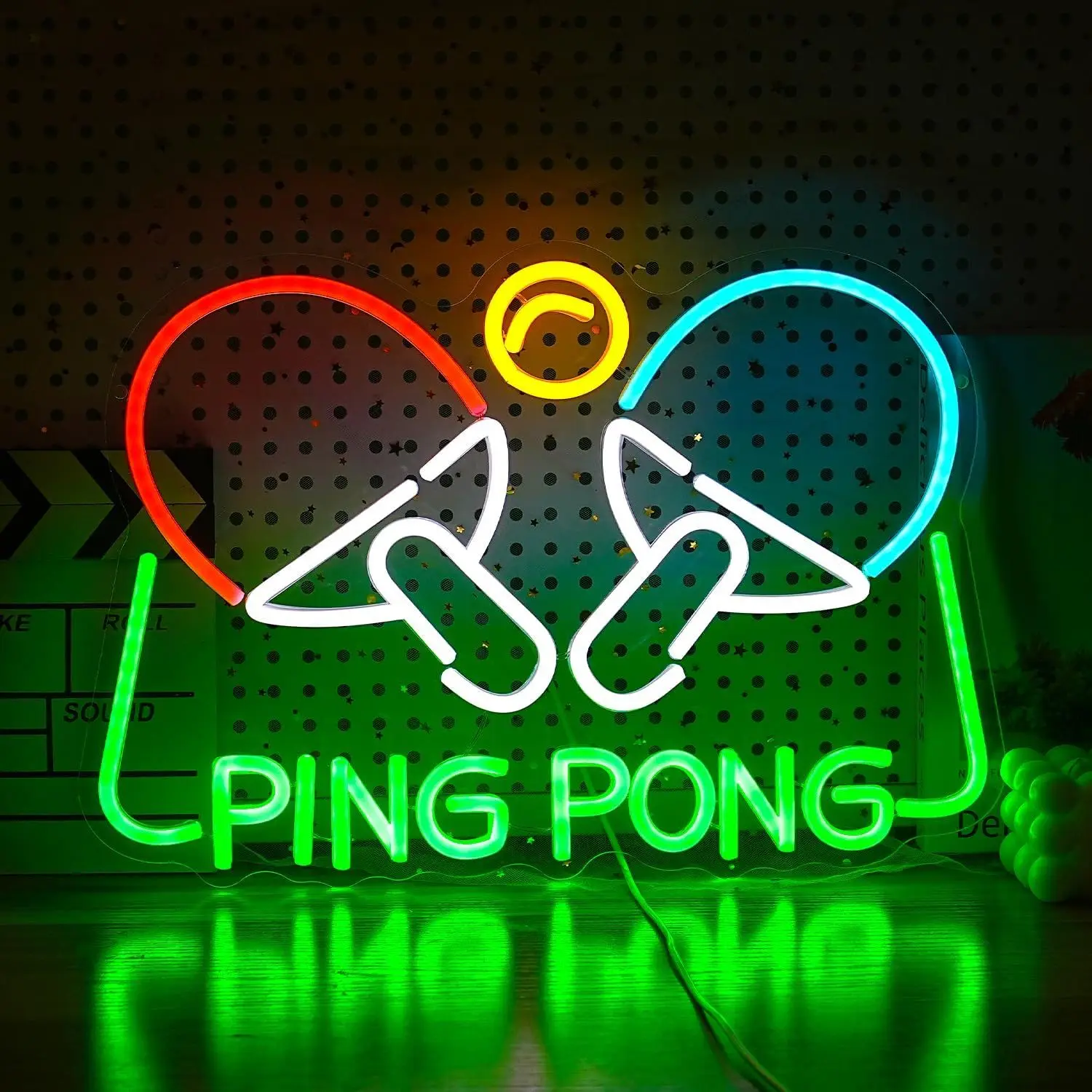 Светодиодный неоновый свет PING PONG — питание от USB, с диммером, регулируемой яркостью, идеально подходит для игровых комнат, спортивных баров, декора вечеринок
Светодиодный неоновый свет PING PONG — питание от USB, с диммером, регулируемой яркостью, идеально подходит для игровых комнат, спортивных баров, декора вечеринок