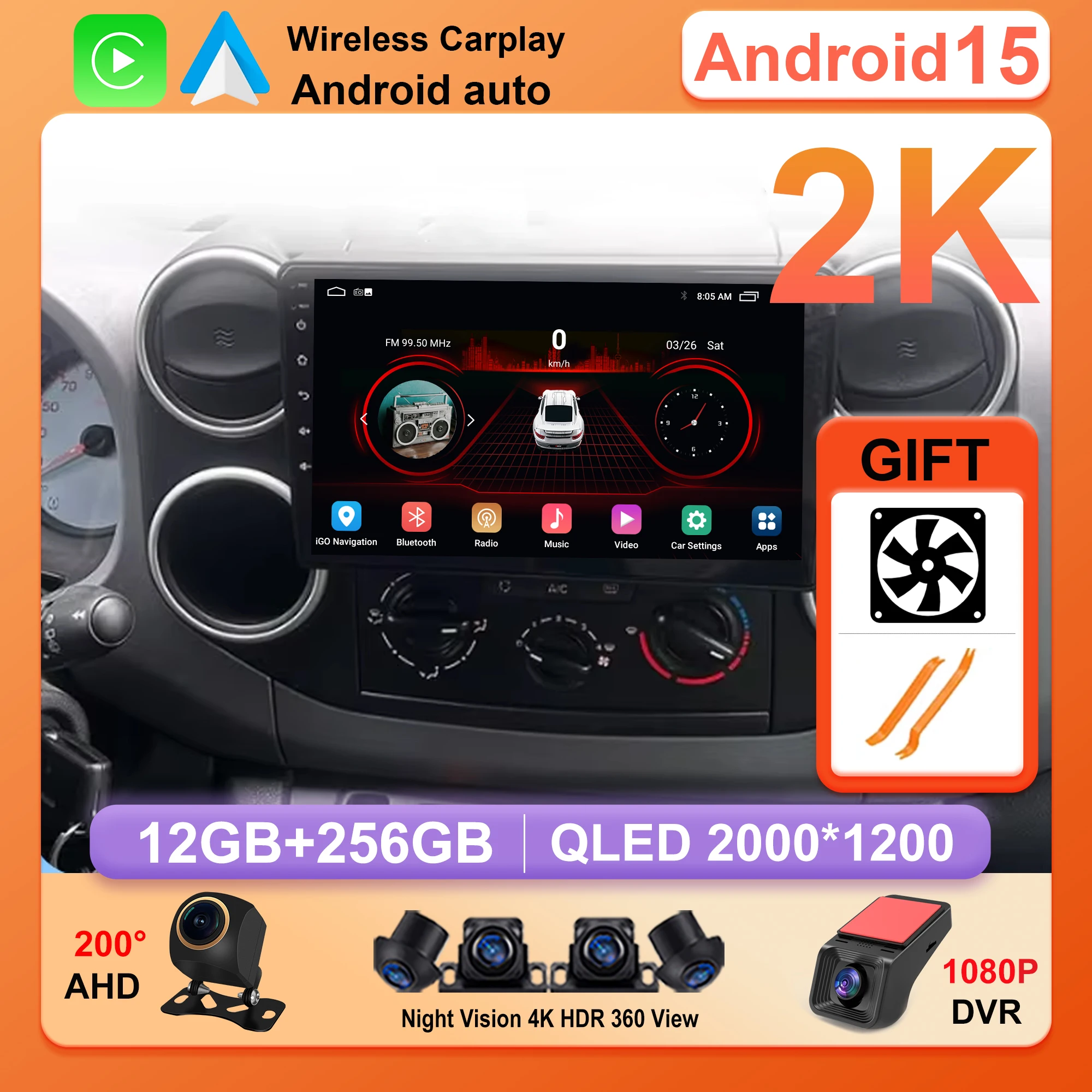 Car Android 15 Radio Stereo For Citroen Berlingo B9 Peugeot Partner 2008 - 2019 wireless No 2 din 2din DVD CarPlay Android Auto
Car Android 15 Radio Stereo For Citroen Berlingo B9 Peugeot Partner 2008 - 2019 wireless No 2 din 2din DVD CarPlay Android Auto