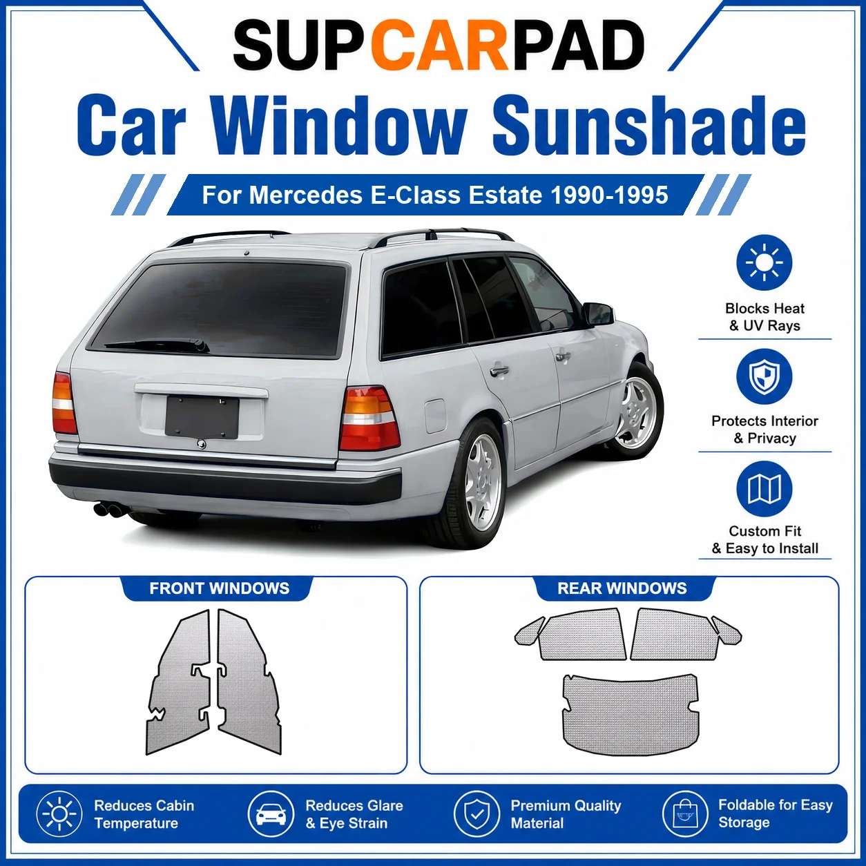 For Mercedes - Mercedes E-Class Estate 1990-1995 Full Set Car Window Sunshades UV Block Privacy Heat Insulated Foldable Car Curt
For Mercedes - Mercedes E-Class Estate 1990-1995 Full Set Car Window Sunshades UV Block Privacy Heat Insulated Foldable Car Curt