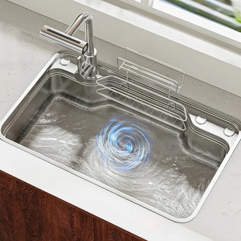 Embossed large single slot SUS304 stainless steel kitchen sink vegetable basin 3D Liping live under the stage multi-function
Embossed large single slot SUS304 stainless steel kitchen sink vegetable basin 3D Liping live under the stage multi-function