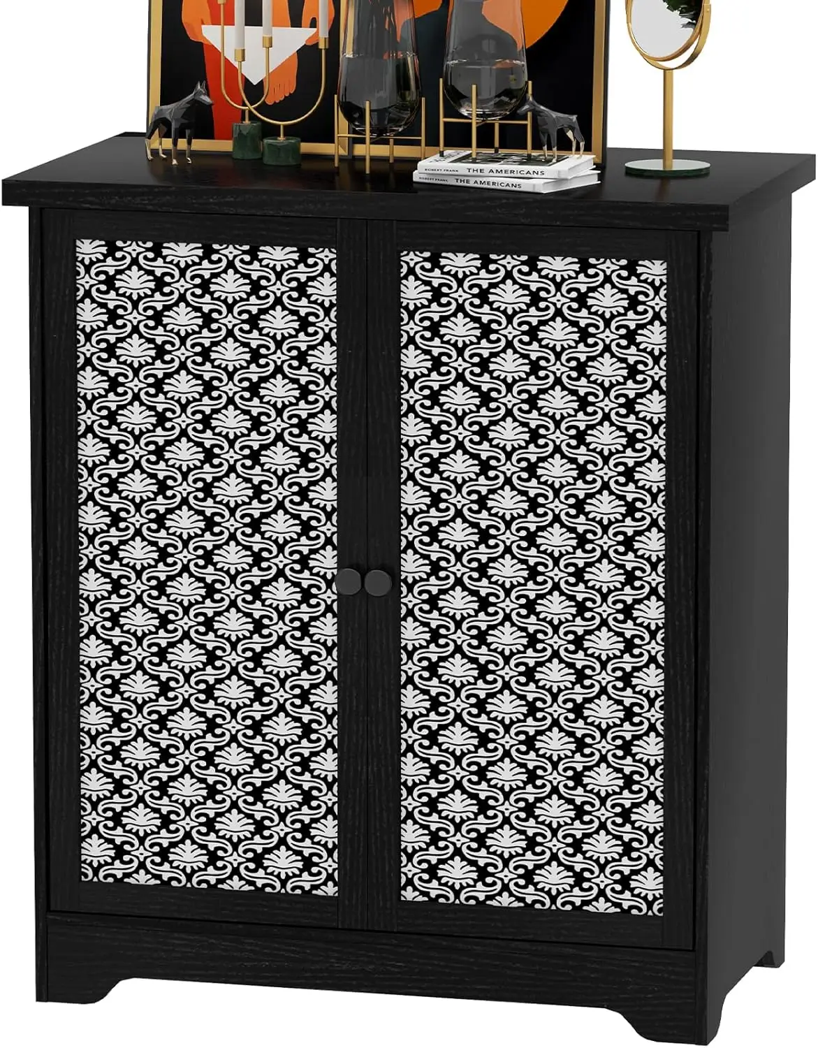 Boho Style Sideboard Buffet Cabinet with 2 Doors - Modern Accent Storage for Living Room & Dining Room (Black).
Boho Style Sideboard Buffet Cabinet with 2 Doors - Modern Accent Storage for Living Room & Dining Room (Black).