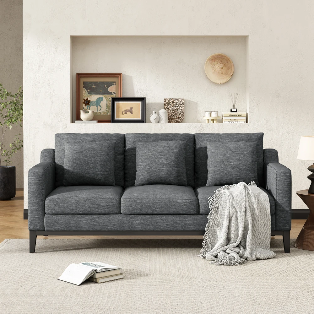 Mirod Comfy 3-seat Sofa with Wooden Legs, Modern for Living Room and Study
Mirod Comfy 3-seat Sofa with Wooden Legs, Modern for Living Room and Study