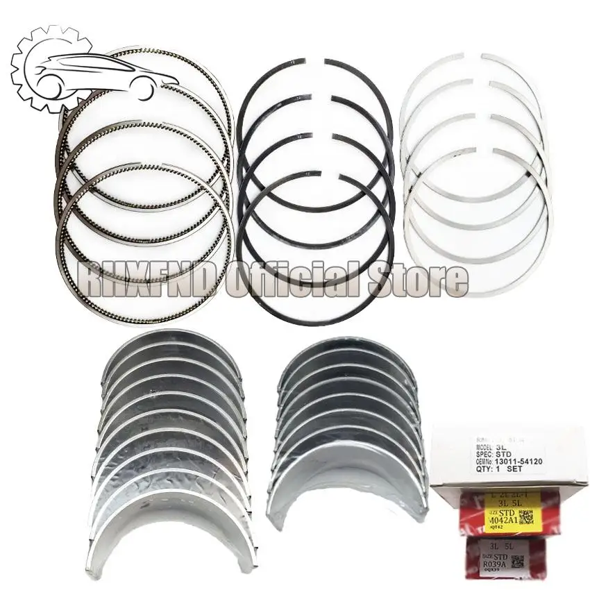 3L Crankshaft Bearing Connecting Rod Bearing Piston Ring for Toyota LAND CRUISER BUNDERA HILUX HIACE IV DYNA 150 2.8 D 2.8L 
3L Crankshaft Bearing Connecting Rod Bearing Piston Ring for Toyota LAND CRUISER BUNDERA HILUX HIACE IV DYNA 150 2.8 D 2.8L