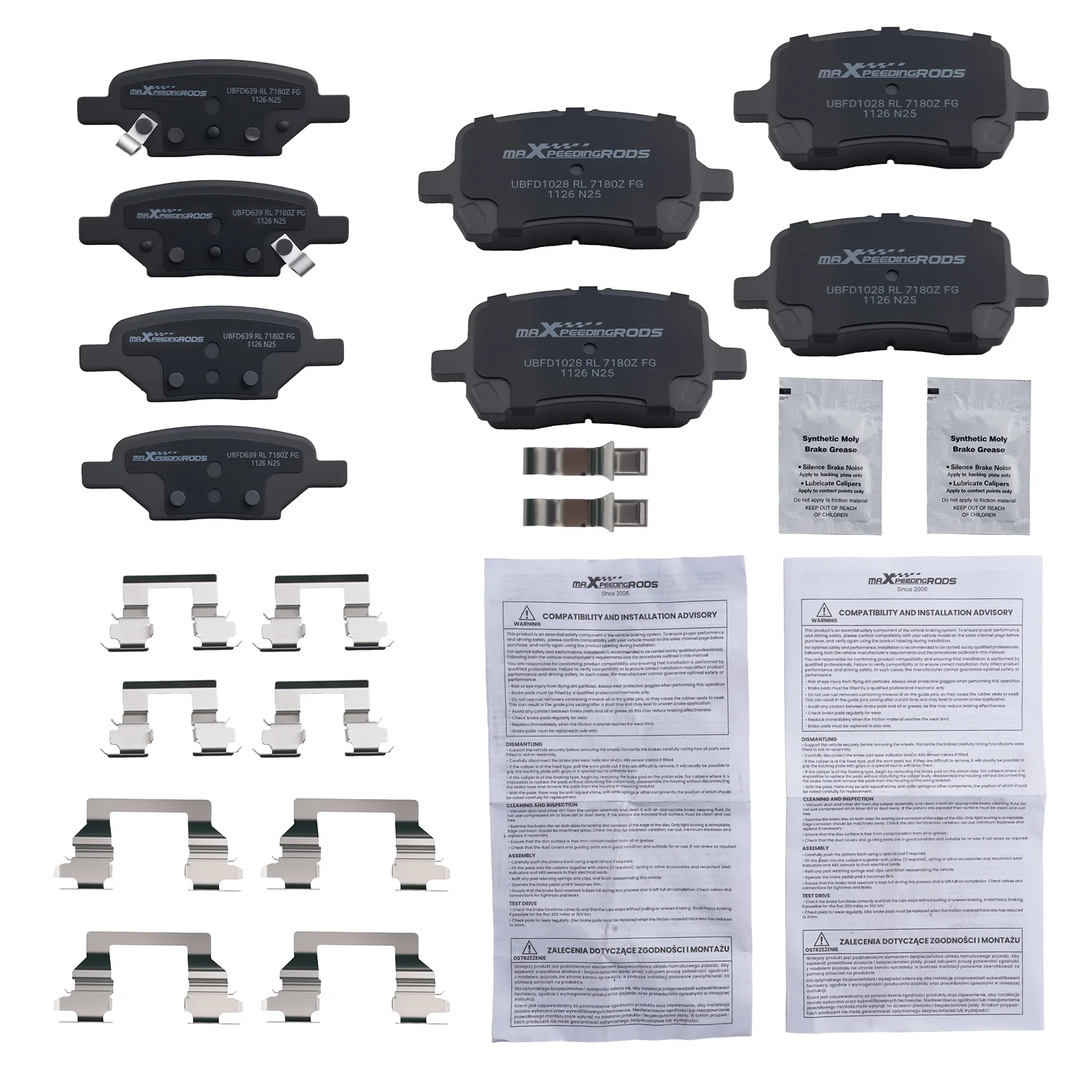 Premium Ceramic Brake Pad Set Front & Rear for Chevrolet HHR 2008 P-1160 P-1033
Premium Ceramic Brake Pad Set Front & Rear for Chevrolet HHR 2008 P-1160 P-1033