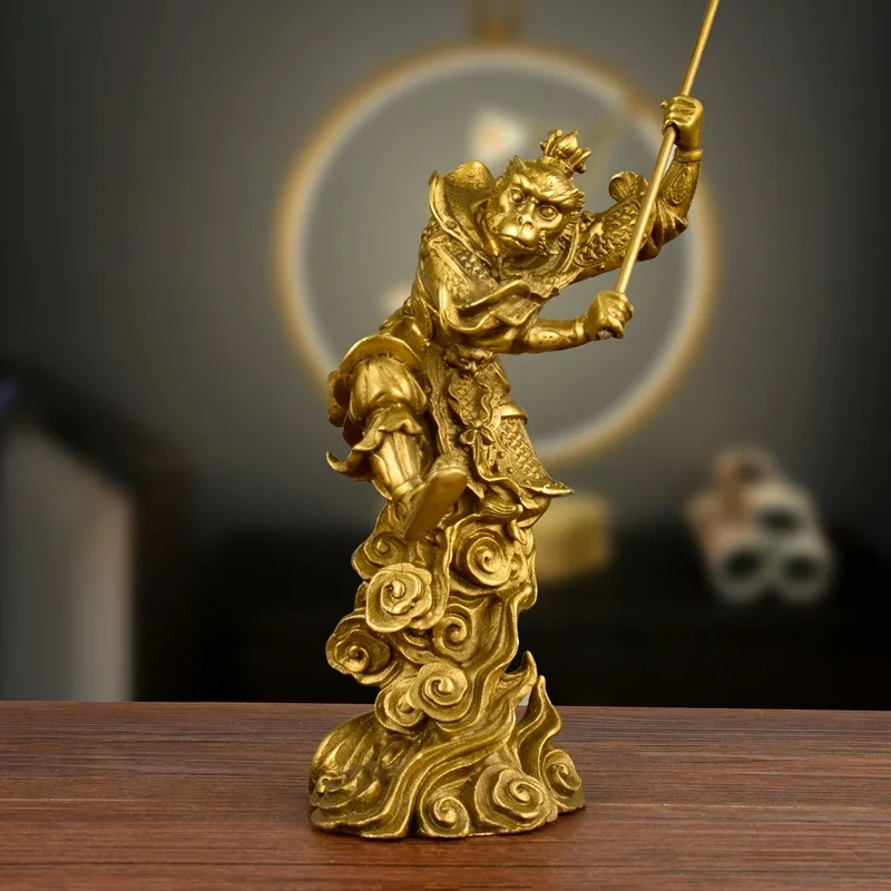 Brass Monkey King Statue - Sun Wukong on Cloud Decor Ornament
Brass Monkey King Statue - Sun Wukong on Cloud Decor Ornament