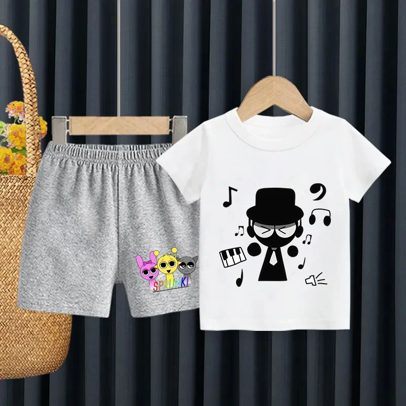 Sprunki T-shirt Shorts Set Short Sleeve Summer Boys Girls Clothes Cute Cartoon Tops Fashion Hip Hop Outfit Birthday Gifts Shirts
Sprunki T-shirt Shorts Set Short Sleeve Summer Boys Girls Clothes Cute Cartoon Tops Fashion Hip Hop Outfit Birthday Gifts Shirts