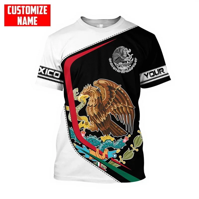 Trendy street fashion casual short sleeved 3D digital custom Mexican flag print loose and comfortable casual T-shirt for men
Trendy street fashion casual short sleeved 3D digital custom Mexican flag print loose and comfortable casual T-shirt for men