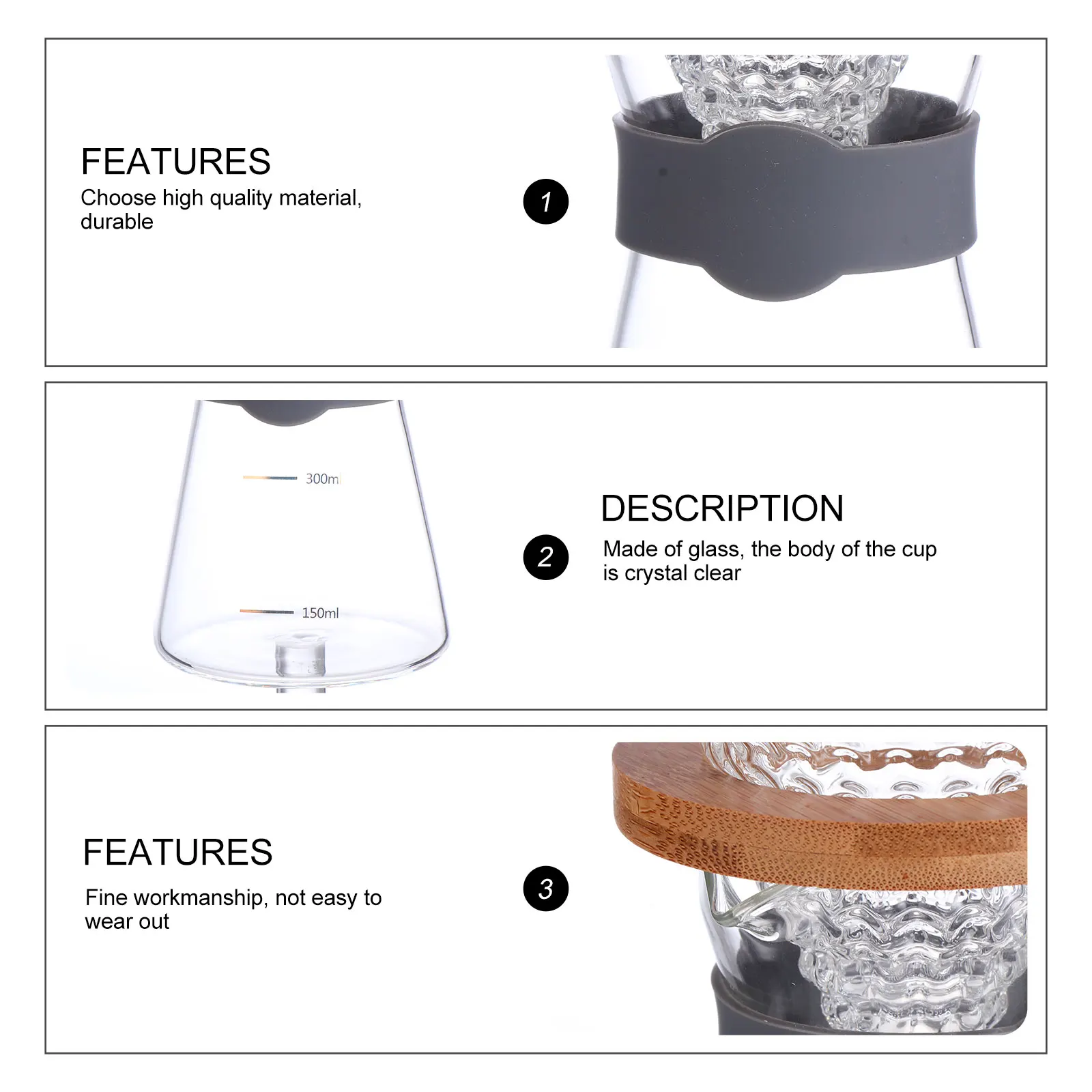 2 pcs Glass Pot Coffee Filter Cup Eco-Friendly Crystal Clear Easy Clean Long Lasting Multi-Functional Glass Pot For
2 pcs Glass Pot Coffee Filter Cup Eco-Friendly Crystal Clear Easy Clean Long Lasting Multi-Functional Glass Pot For