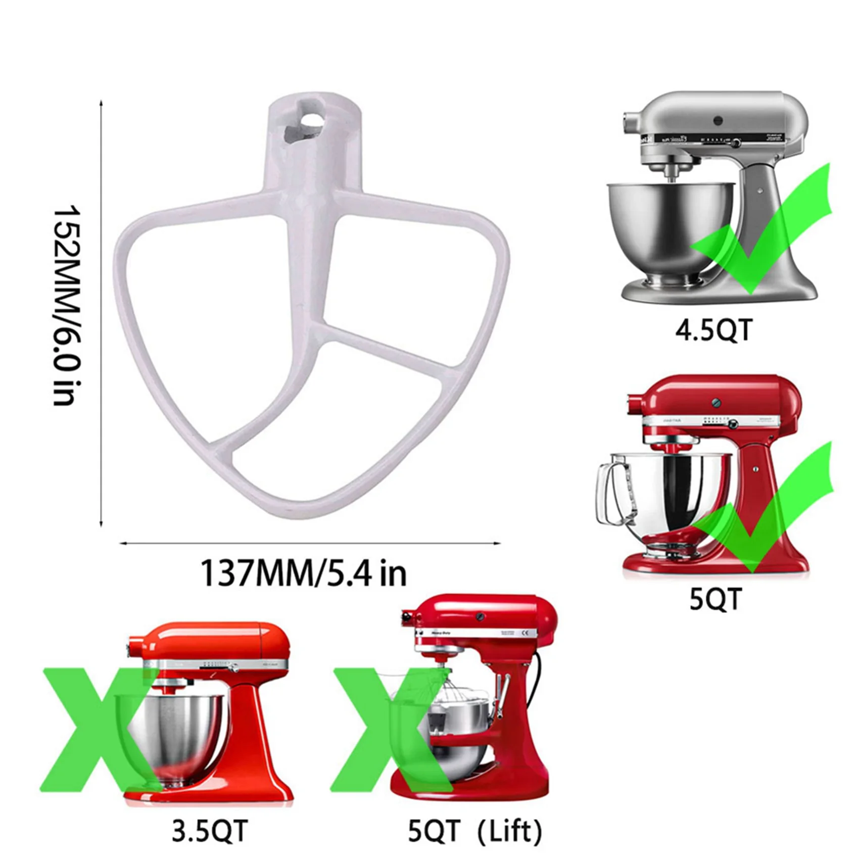 【PASSIONE 】12X For Kitchen Aide Assecories 4.5-5 Qt Tilt-Head Stand Mixers For Kitchenaid Paddle Attachment For K45B/K5THCB/K5TH
【PASSIONE 】12X For Kitchen Aide Assecories 4.5-5 Qt Tilt-Head Stand Mixers For Kitchenaid Paddle Attachment For K45B/K5THCB/K5TH
