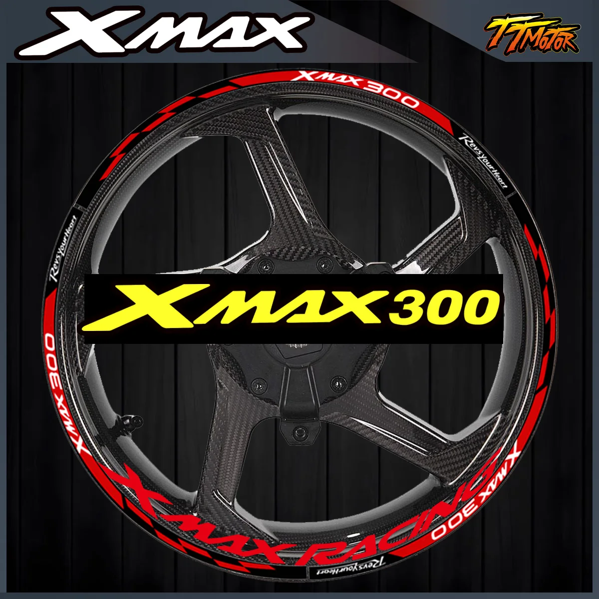 For XMAX xmax 300 Motorcycle Wheel Hub Reflective Stickers Vinyl Scooter Rim Stripe Tape Inner Decorative Accessories Decal 
For XMAX xmax 300 Motorcycle Wheel Hub Reflective Stickers Vinyl Scooter Rim Stripe Tape Inner Decorative Accessories Decal