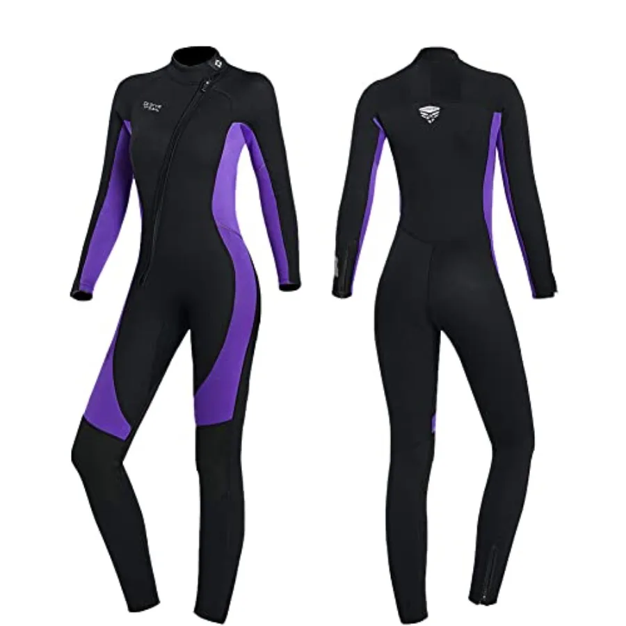 Wet Suits for Women Men Full Body 3MM Neoprene Wetsuit in Black/Blue, Cold Water Diving Suit with Long Sleeves Front Zip, Therm
Wet Suits for Women Men Full Body 3MM Neoprene Wetsuit in Black/Blue, Cold Water Diving Suit with Long Sleeves Front Zip, Therm