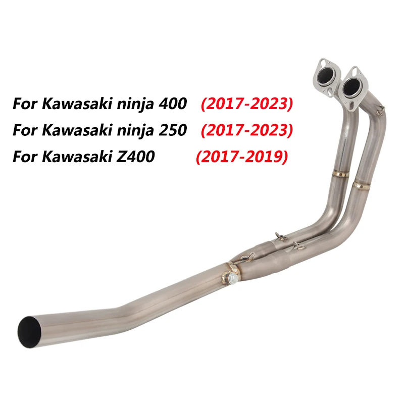 Slip On Motorcycle Front Connect Tube Headers Pipe Titanium Alloy Exhaust System For Kawasaki Ninja 400 250 2019-2023
Slip On Motorcycle Front Connect Tube Headers Pipe Titanium Alloy Exhaust System For Kawasaki Ninja 400 250 2019-2023