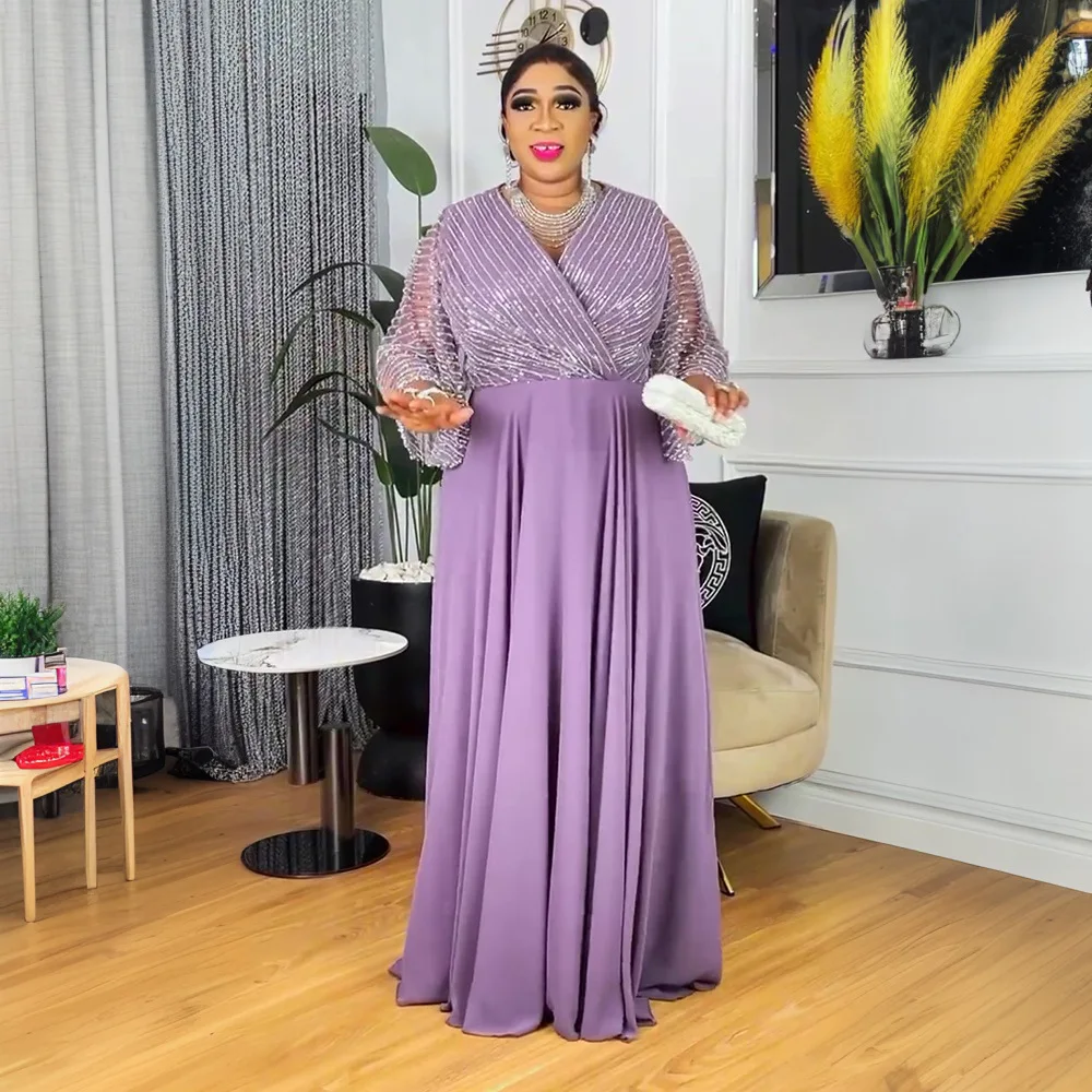 African Party Dresses for Women 2025 Dashiki Ankara Sequin Wedding Evening Gown Plus Size Elegant Turkey Muslim Maxi Dress 
African Party Dresses for Women 2025 Dashiki Ankara Sequin Wedding Evening Gown Plus Size Elegant Turkey Muslim Maxi Dress