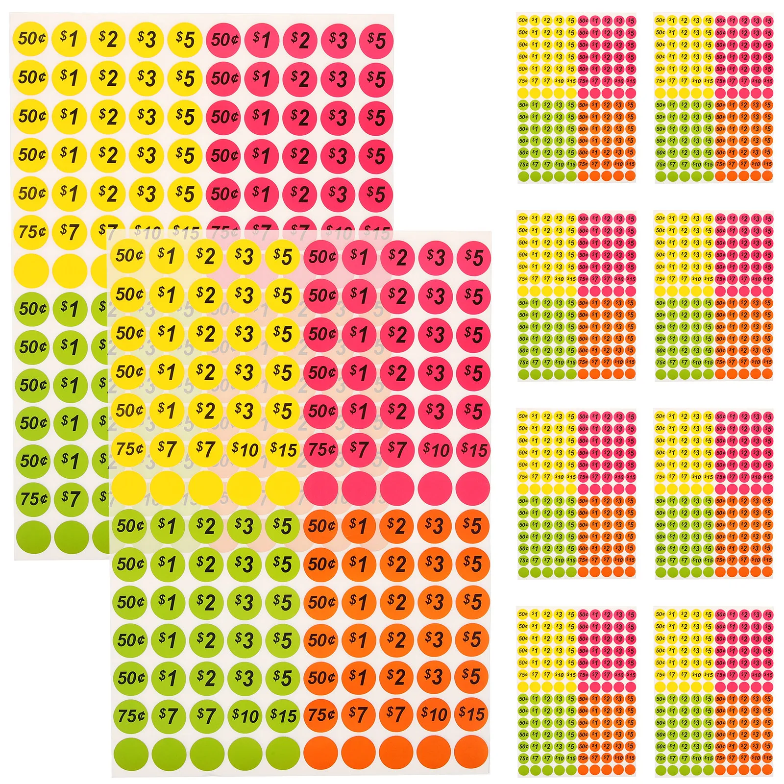 10 Sheets Round Bright -Adhesive Price Stickers for Supermarket Retail Stores Small Business Yard Sale Market Pricing
10 Sheets Round Bright -Adhesive Price Stickers for Supermarket Retail Stores Small Business Yard Sale Market Pricing