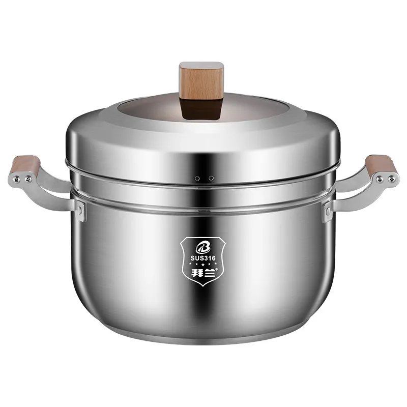Yjq small steamer stainless steel household thickened drain single-layer water barrier multi-purpose cooking soup pot
Yjq small steamer stainless steel household thickened drain single-layer water barrier multi-purpose cooking soup pot