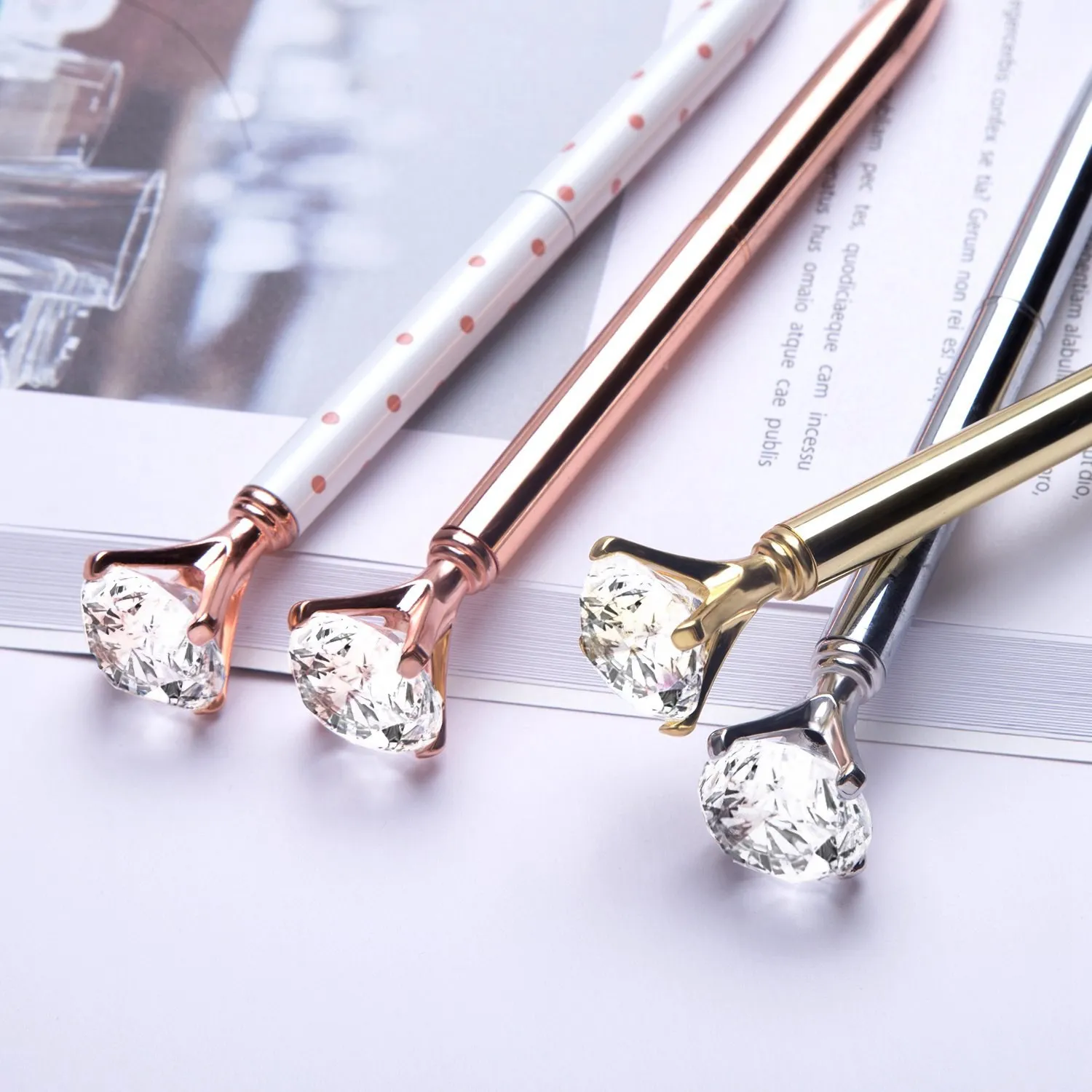 5 Pcs Big Crystal Diamond Ballpoint Pen,Metal Ballpoint Pen Office Supplies,With 5 Ballpoint Pen Refills, 1 Black Velvet Bag, Bl
5 Pcs Big Crystal Diamond Ballpoint Pen,Metal Ballpoint Pen Office Supplies,With 5 Ballpoint Pen Refills, 1 Black Velvet Bag, Bl